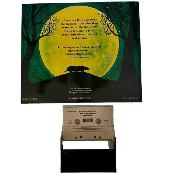 The Hallo Wiener by Dav Pilkey scholastic Cassette Tape And Book - Picture 2 of 3